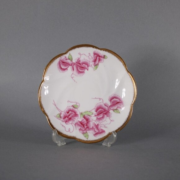 Salisbury Tea Cup With Saucer Sweet Pea White Pink Floral Bone China Tea Cup - Picture 5 of 12